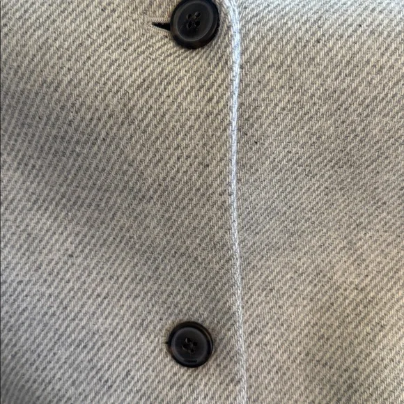 GAP NEW Drop Shoulder Gray and White Wool Blend Coat M - Picture 4 of 11